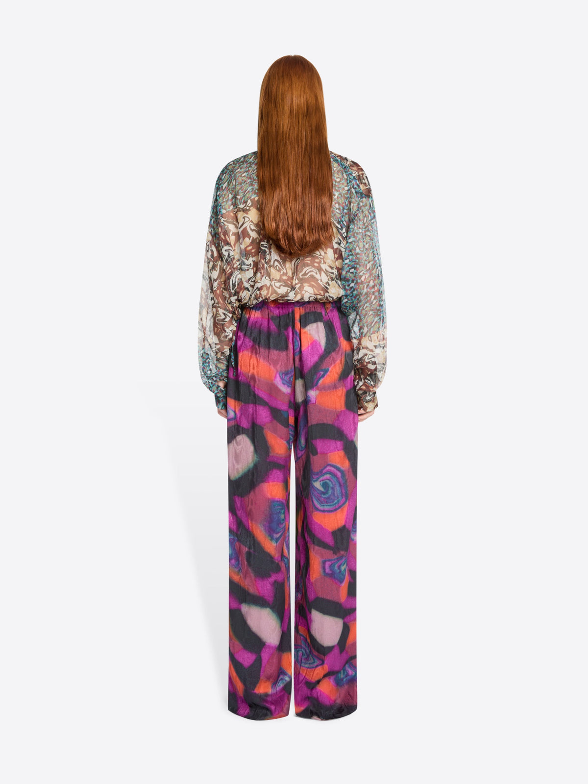 Elasticated Moirﾨﾦ Pants